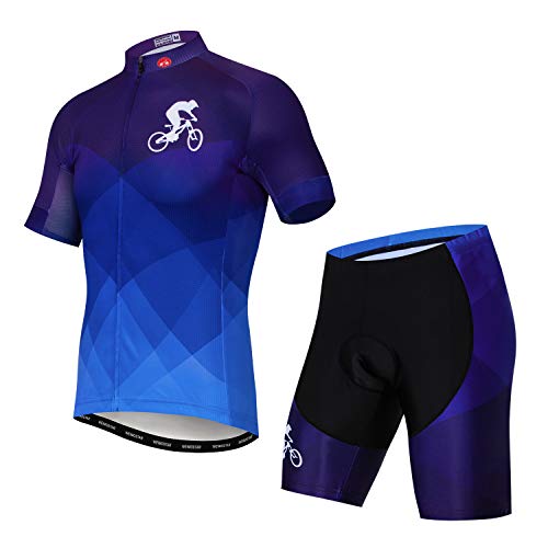 JPOJPO Cycling Jersey for Men Pro Team Bicycle Clothing MTB Bike Jerseys Shorts Set von JPOJPO