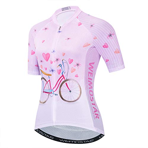 JPOJPO Damen-Radtrikot, Kurzarm-Sommer-Bike-Shirt-Jacke, Fahrradbekleidung Fahrradbekleidung von JPOJPO