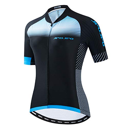 JPOJPO Damen Radtrikot Pro Team Sommer Kurzarm MTB Fahrradbekleidung Bequem Schnell Trocken, Leicht, Brust 104/110 cm = XXL von JPOJPO