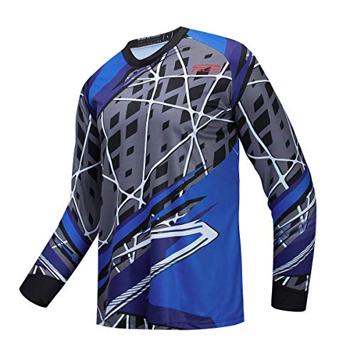 JPOJPO Downhill Fahrradtrikot Herren Renntrikot Langarm MTB Fahrradbekleidung Bike Shirt Motorrad S-4XL, Cd9563, 4X-Groß von JPOJPO