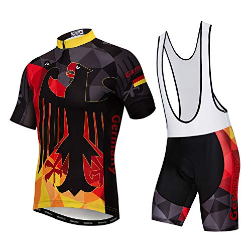 JPOJPO Fahrradtrikot für Herren Pro Team Fahrradbekleidung MTB Bike Trikots Shorts Set von JPOJPO