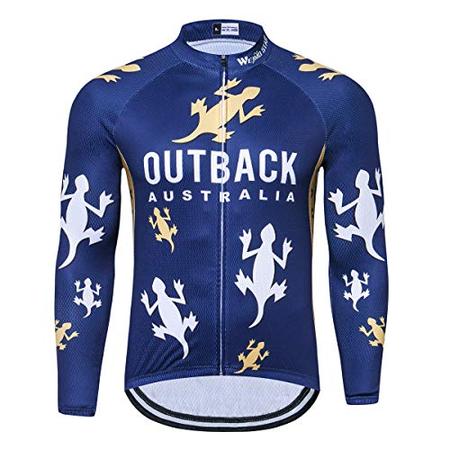 JPOJPO Herren Radtrikots Oberteile Radtrikots Langarm Full Zipper Pocket von JPOJPO