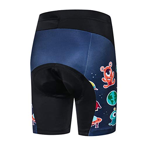 Jpojpo Fahrrad-Shorts für Kinder, kurze Hose, 4D-Gel-gepolsterte Fahrradhose L Rakete von JPOJPO