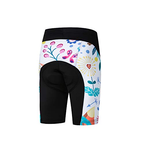Jpojpo Fahrrad-Shorts für Kinder, kurze Hose, 4D-Gel-gepolsterte Fahrradhose L weiß von JPOJPO