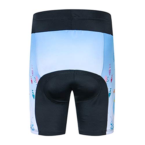 Jpojpo Fahrrad-Shorts für Kinder, kurze Hose, 4D-Gel-gepolsterte Fahrradhose M hai von JPOJPO