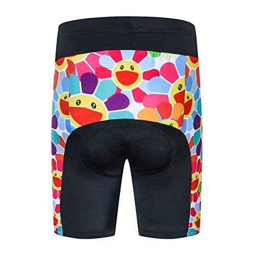 Jpojpo Fahrrad-Shorts für Kinder, kurze Hose, 4D-Gel-gepolsterte Fahrradhose M sonnenblume von JPOJPO