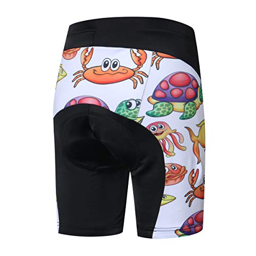 Jpojpo Fahrrad-Shorts für Kinder, kurze Hose, 4D-Gel-gepolsterte Fahrradhose S Krebs von JPOJPO