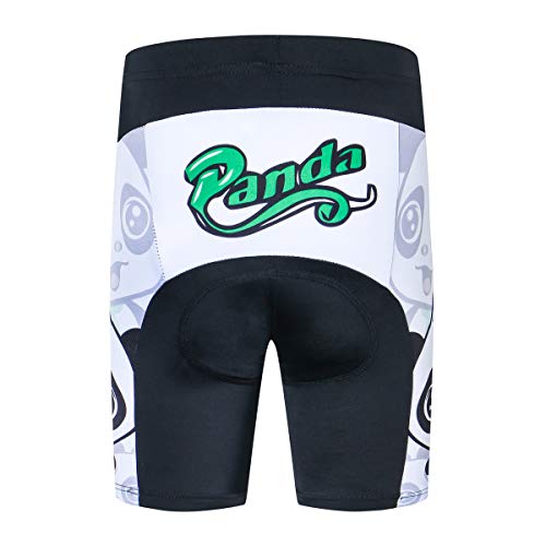 Jpojpo Fahrrad-Shorts für Kinder, kurze Hose, 4D-Gel-gepolsterte Fahrradhose S panda von JPOJPO