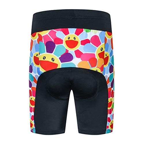 Jpojpo Fahrrad-Shorts für Kinder, kurze Hose, 4D-Gel-gepolsterte Fahrradhose XXL sonnenblume von JPOJPO