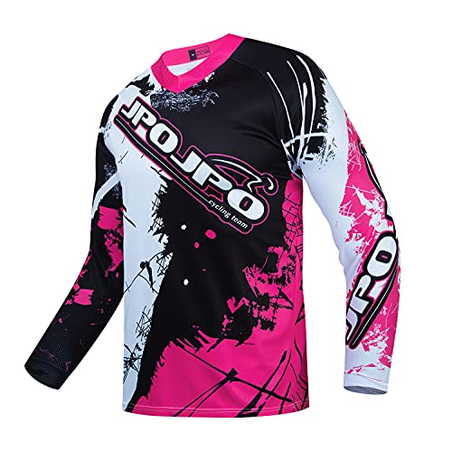 Kinder Radtrikot Downhill Shirts Jahre Mädchen Jungen Fahrrad MTB Kinderkleidung Langarm Powersports Fahrrad BMX Tops von JPOJPO