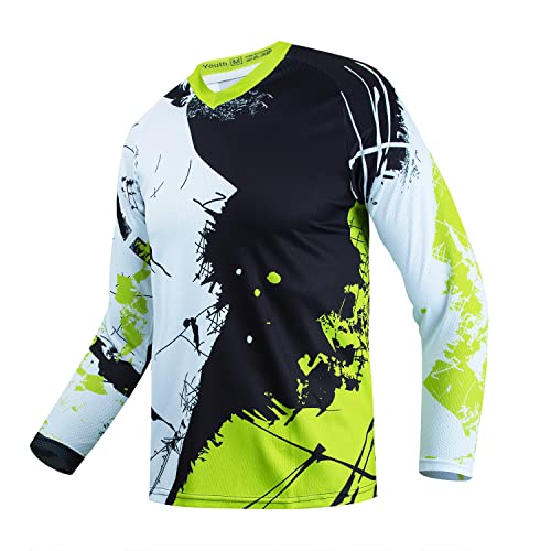 Kinder Radtrikot Downhill Shirts Jahre Mädchen Jungen Fahrrad MTB Kinderkleidung Langarm Powersports Fahrrad BMX Tops von JPOJPO