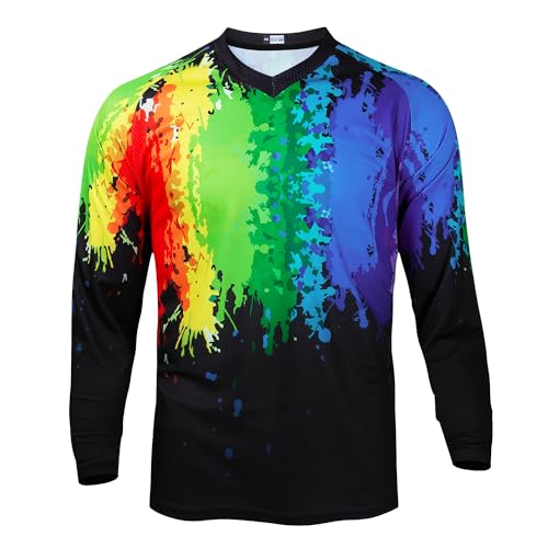 Kinder Radtrikot Downhill Shirts Jahre Mädchen Jungen Fahrrad MTB Kinderkleidung Langarm Powersports Fahrrad BMX Tops von JPOJPO