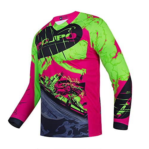 Kinder Radtrikot Downhill Shirts Jahre Mädchen Jungen Fahrrad MTB Kinderkleidung Langarm Powersports Fahrrad BMX Tops von JPOJPO