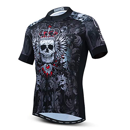 Mens Cycling Jersey Short Sleeves Mountain Bike Shirt MTB Top Zipper Pocket Reflective von JPOJPO