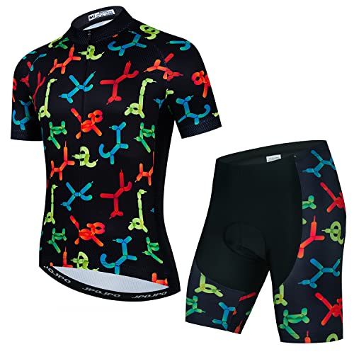Radtrikot + 5D Gepolsterte Shorts Anzug Herren Bike Fahrradbekleidung Sport Set, Pilot, Mittel von JPOJPO