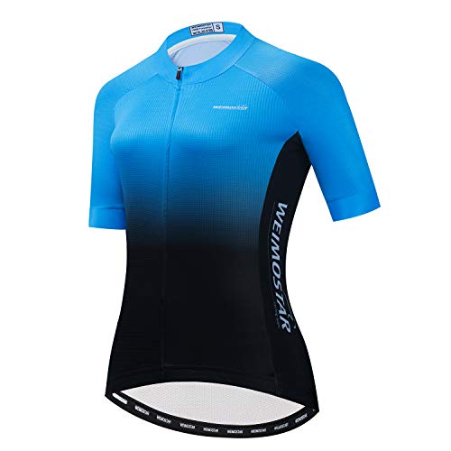 Radtrikot Damen Fahrradbekleidung Mädchen Fahrrad Top MTB Trikots Sportswear Atmungsaktiv S-2XL, Cf2348-sj, L von JPOJPO