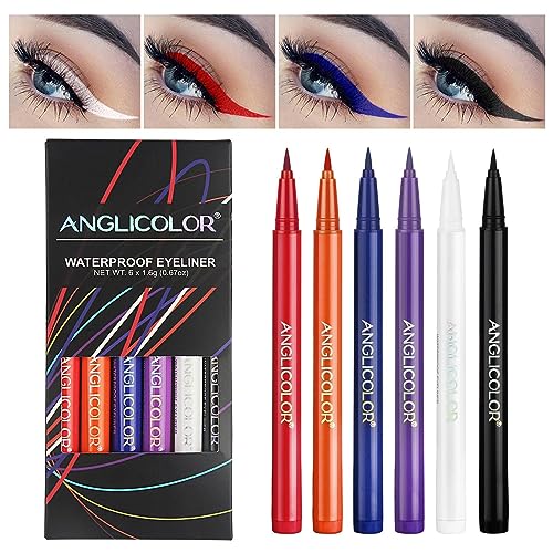 Farbige Eyeliner | Flüssiger Stift für langanhaltende Eyeliner | Gesichts-Make-up-Zubehör für Zusammenkünfte, Verabredungen, Halloween-Partys, Bühnenauftritte, Reisen Jpsdows von JPSDOWS