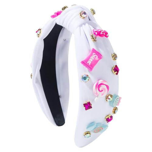 Haarband mit Knoten oben, Lollipop-Knoten, Haarband mit Knoten oben geknotet, Haarbänder mit Lutscher-Anhänger, Haarbänder von JPSDOWS