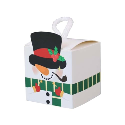 Süßigkeitenbox für Weihnachten, 50 Stück tragbare Weihnachtsgeschenkbox aus Karton - Kreative Geschenke für Süßigkeiten, Mini-Spielzeug, Haarschmuck, Kekse, Kekse, Jpsdows von JPSDOWS