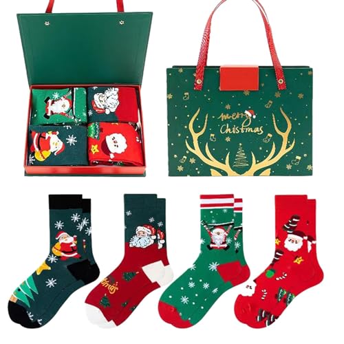 Weihnachtssocken,Rutschfeste Baumwollsocken für den Weihnachtsspaß - Neuheitssocken für Damen für Küche, Weihnachtsfeier, Wohnzimmer, Schlafzimmer, Arbeitszimmer, Esszimmer Jpsdows von JPSDOWS