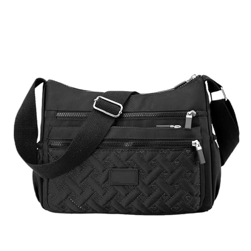 JPSSJGYH Beliebte Umhängetasche, Nylon-Umhängetasche, Umhängetasche mit mehreren Fächern für Damen (Black) von JPSSJGYH