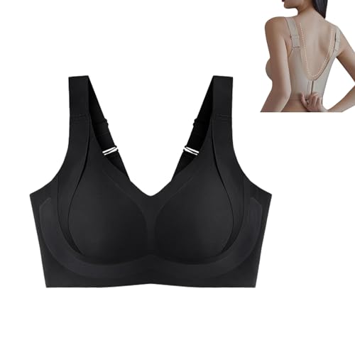JPSSJGYH Täglicher Komfort-drahtloser Shaper-BH, Brüste-BH, Haltungskorrektur-BHS für Frauen (Q,3X-Large) von JPSSJGYH