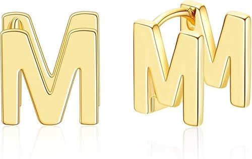 14K Plated Hypoallergenic Initial Earrings for Women - Letter Jewelry Gifts for Everyday, Weddings, Valentine's & Mother’s Day von JPXXFM