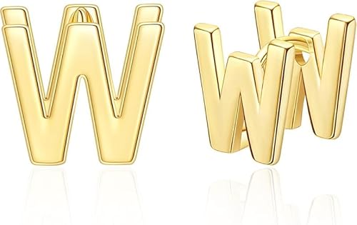 14K Plated Hypoallergenic Initial Earrings for Women - Letter Jewelry Gifts for Everyday, Weddings, Valentine's & Mother’s Day von JPXXFM