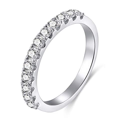 2mm Sterling Silber Silber Ehering Ehering Cubic Zirkonia Halb Eternity Stapelable Ringgröße 3-13 2mm Sterling Silber Silber Ehering Ehering Cubic Zirkonia Halb Eternity Stapelable Ringgröße 3-13 von JPXXFM