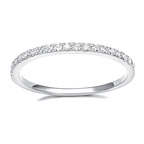 2mm Sterling Silber Silber Ehering Ehering Cubic Zirkonia Halb Eternity Stapelable Ringgröße 3-13 2mm Sterling Silber Silber Ehering Ehering Cubic Zirkonia Halb Eternity Stapelable Ringgröße 3-13 von JPXXFM