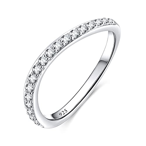 2mm Sterling Silber Silber Ehering Ehering Cubic Zirkonia Halb Eternity Stapelable Ringgröße 3-13 2mm Sterling Silber Silber Ehering Ehering Cubic Zirkonia Halb Eternity Stapelable Ringgröße 3-13 von JPXXFM