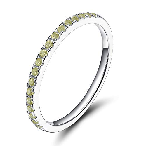 2mm Sterling Silber Silber Ehering Ehering Cubic Zirkonia Halb Eternity Stapelable Ringgröße 3-13 von JPXXFM