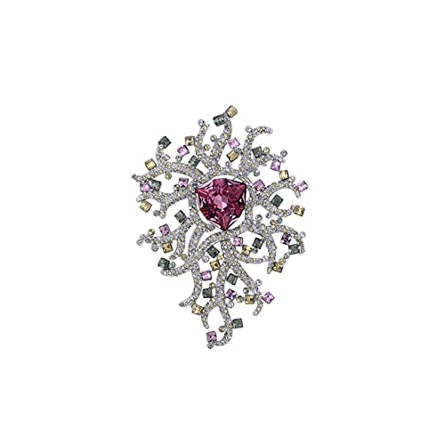 Brosche Pin für Frauen 1pcs elegante Brosche Stifte Vintage Crystal Pin Kleid Schal Shawl Coat Pin -Beantragbar für Frauen Hochzeit Bankett Daily Wear Brosche (Farbe: B) von JPXXFM