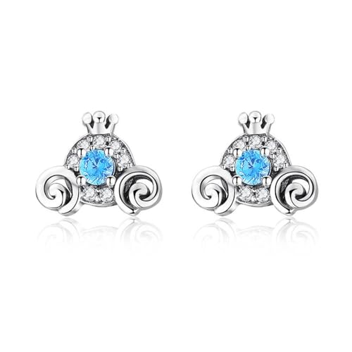 Cute Pumpkin Carriage Stud Earrings for Women Sterling SilverSilver Cubic Zirconia Vintage Lucky Princess Tiny Small Studs Cartilage Hypoallergenic Holiday Birthday Halloween Jewelry Dainty von JPXXFM