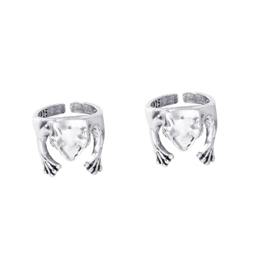 Frosch Sterling Silber Halskette Stapelbare Handringe Handringe Männer Charme für Armbänder anheitige Daumenringfinger -Legierungsschmuck für Armbänder von JPXXFM