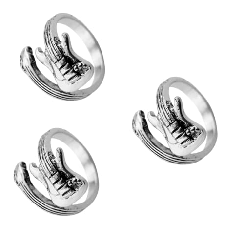 Herren gotische Männer minimalistische Sterling Silber Halloween Punk -Joint Gitarrenfinger Ringe von JPXXFM
