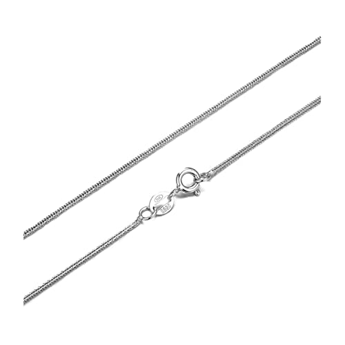 JPXXFM 0,8/1/mm Damenketten, 40-45 cm Weizenkette, Sterlingketten für Freundin von JPXXFM
