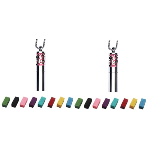 JPXXFM 2 Sätze Nackenschmuck in Edelstahl Edelstahlkragen Frau Anhänger Aufbewahrung von Parfümkragenkettenzubehör Easy Männer und Frauen von JPXXFM