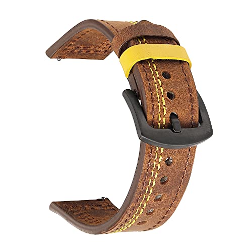 JPXXFM 20 22mm Leather Watch Band Straps For Forerunner 245/645/158/745/55 Bracelet For Venu 2 Vivoactive 3/4 Watchband von JPXXFM