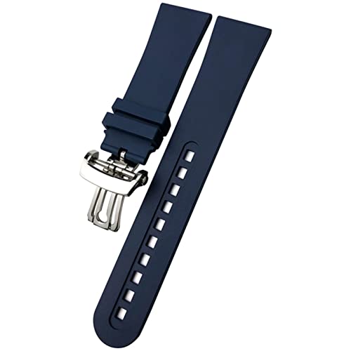 JPXXFM 23mm Qualität fließender Gummi -Weich -Uhren -Band -Ersatz für Blancpain Fünfzig Fathoms 5000 5015 Black Gurt Watch Armbänder von JPXXFM