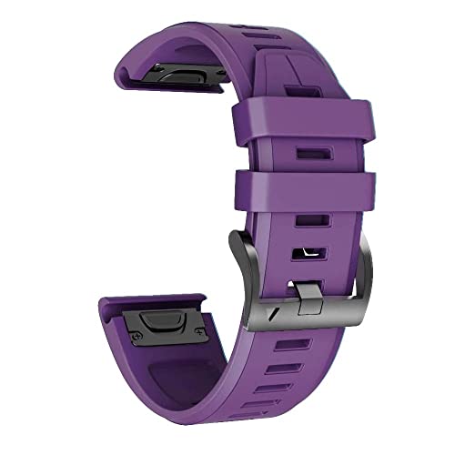 JPXXFM 26 22mm Sport Silicone Watch Strap for Fenix 7X 7 Epix/instinct 2/Coros VERTIX VERTIX2 Easy Fit Quick Release Wirstband von JPXXFM
