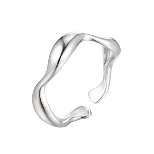 JPXXFM All-Match-Schmuck Geometrische einfache Ringins weibliche kalte Wind Retro Wassertropfen unregelmäßige Öffnung Damen Rin von JPXXFM