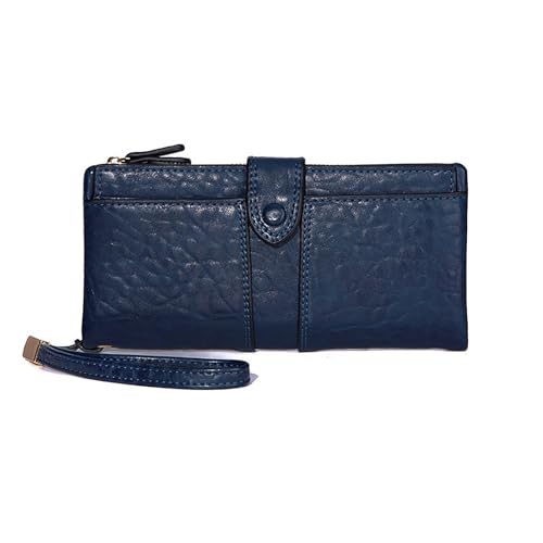 JPXXFM Armbandbrieftaschen für Frauen, große Kapazität Langes Geldbeutelkupplung mit Detchable Kartenhalter (hellblau), dunkelblau von JPXXFM