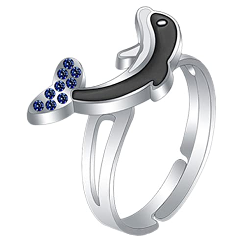 JPXXFM Aura Umarmung Charms Spinner Akupressurstimmung Die Delphin -Männer Temperaturänderung Legierung von JPXXFM