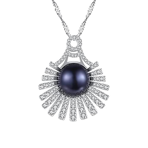 JPXXFM Blumenform Pendellennhalte für Frauen natürliche Perlen Sterling 925 Fein Schmuck Datierung von JPXXFM