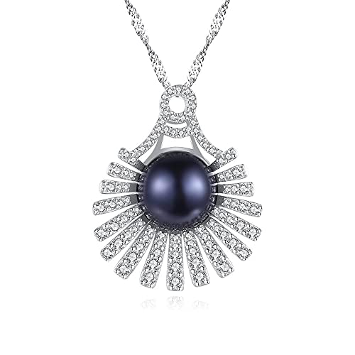 JPXXFM Blumenform Pendellennhalte für Frauen natürliche Perlen Sterling 925 Fein Schmuck Datierung von JPXXFM