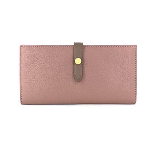 JPXXFM Business Wallet Card Cases Geldclips Frauen Kuhläden Lange Geldbörsen echte Lederblocker (Größe: Pink) von JPXXFM