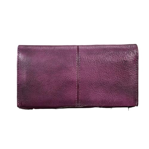 JPXXFM Business Wallets Damen Geldclips echte Lederhandtaschen Münze Geldbörsen Cowide Money Organisatoren Kartenkoffer (Größe: lila) von JPXXFM