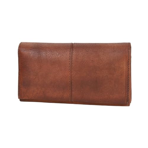 JPXXFM Business Wallets Damen Geldclips echte Lederhandtaschen Münzen Geldbörsen Cowide Money Organisatoren Kartenkoffer (Größe: Brown) von JPXXFM