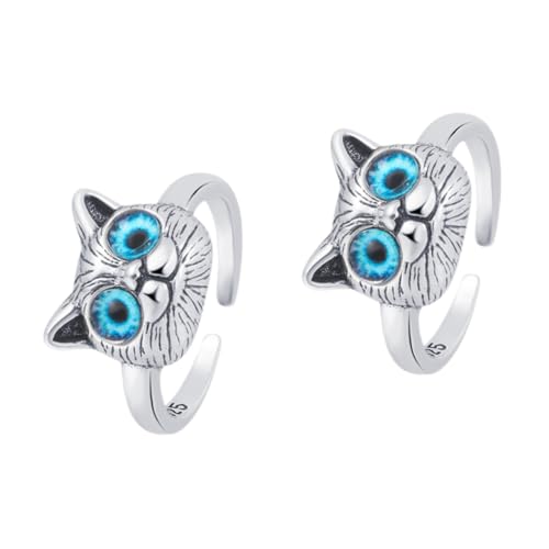 JPXXFM Cat Eye Ring Bauchnabel Armbänder Reifen Ohrringe Frauen Süßes Sizer Stapelbar für Teenager Vintage Ringe Retro Decor Schmuck Schmuck von JPXXFM